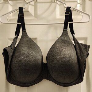 Adore Me Gray Black T-Shirt Bra 38DDD